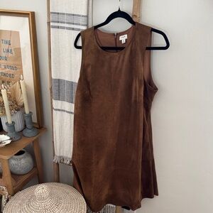 J. Crew Factory Brown Sleeveless Mini Dress